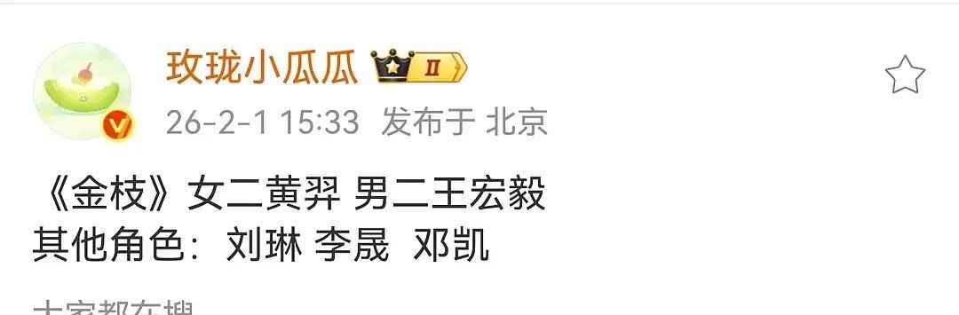 金枝女二现在是黄羿演这个角色还挺重要的 