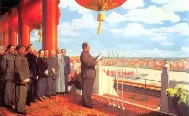 🍀请停留几秒，为伟人点个赞送朵花💐
《毛主席的庄严宣告》
1949年的风云激