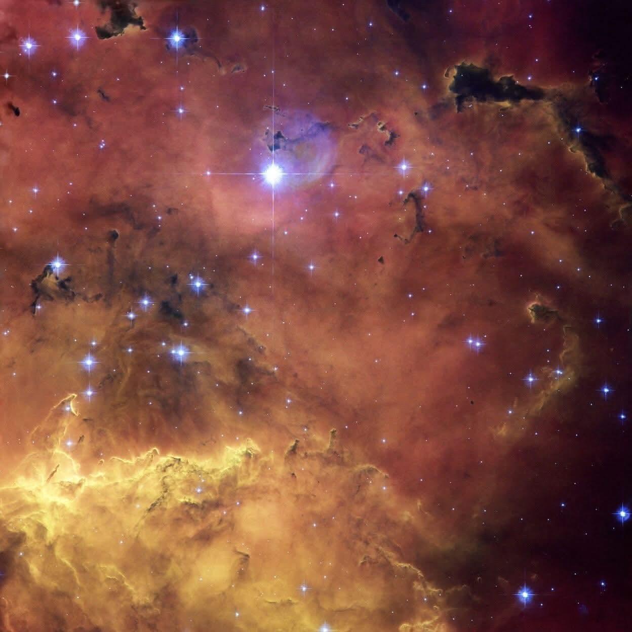 一个宇宙大锅，酝酿着新恒星，潜入这幅令人眼花缭乱的哈勃肖像，NGC 2467——