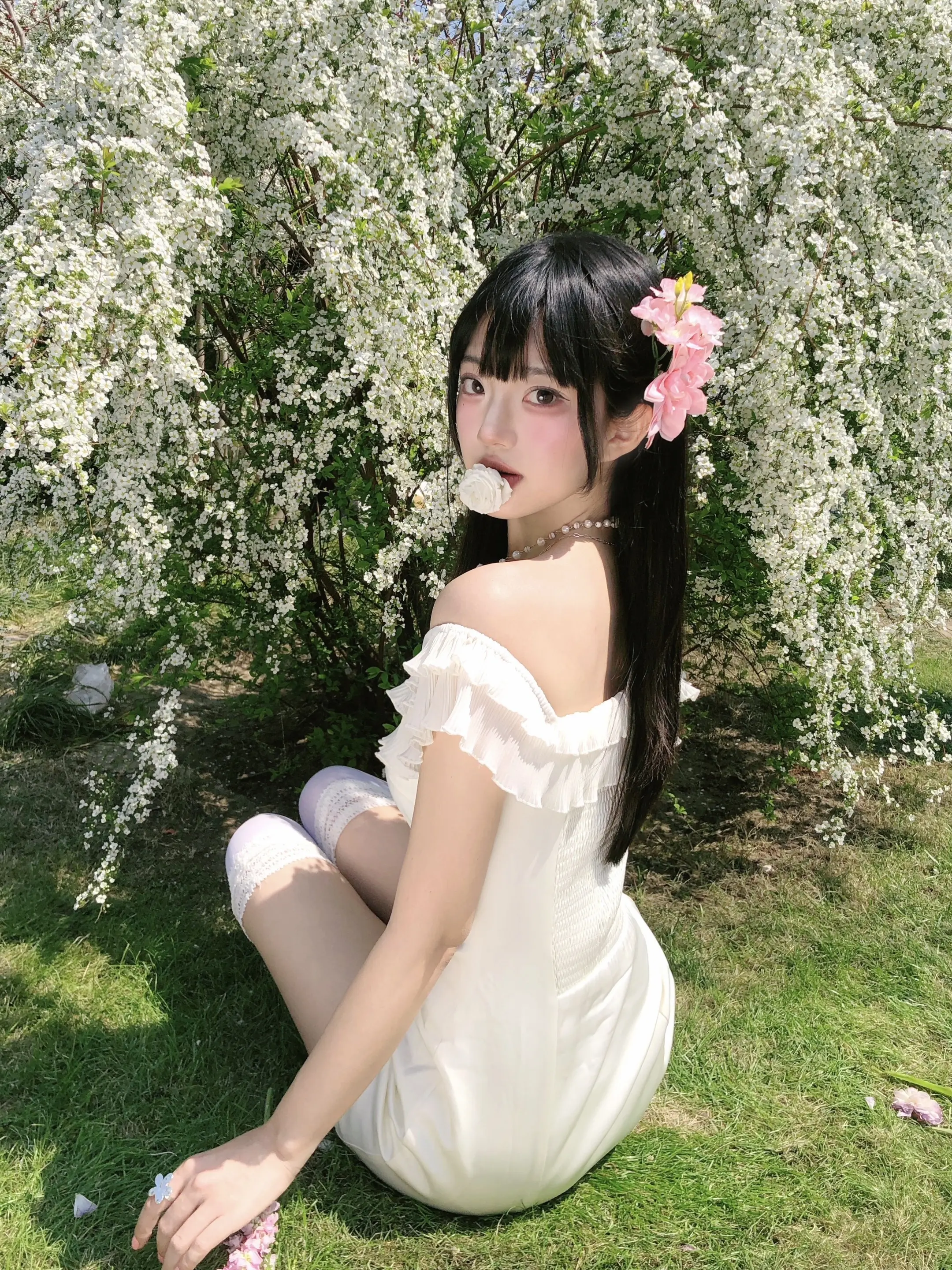 潺潺雪柳。