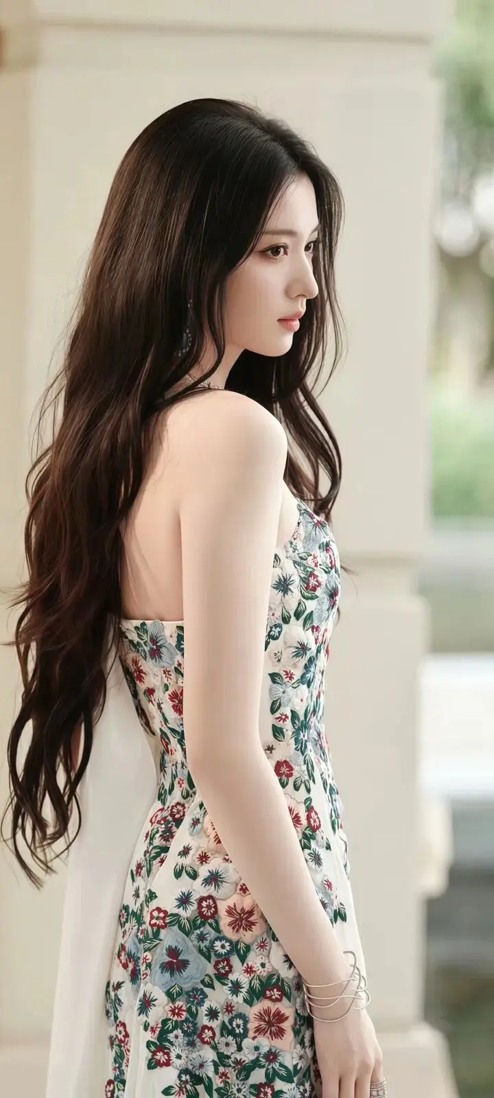 王楚然 碎花美裙 ，清纯感填满