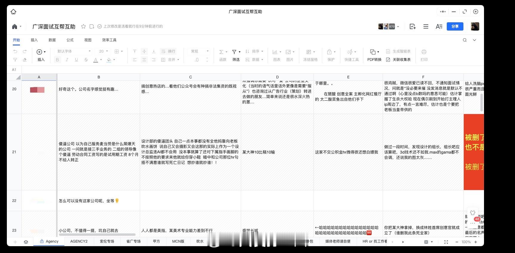 广告圈在线大瓜内容涉及200+公司上千人在线编辑大家真的啥都赶往上写呀...一看