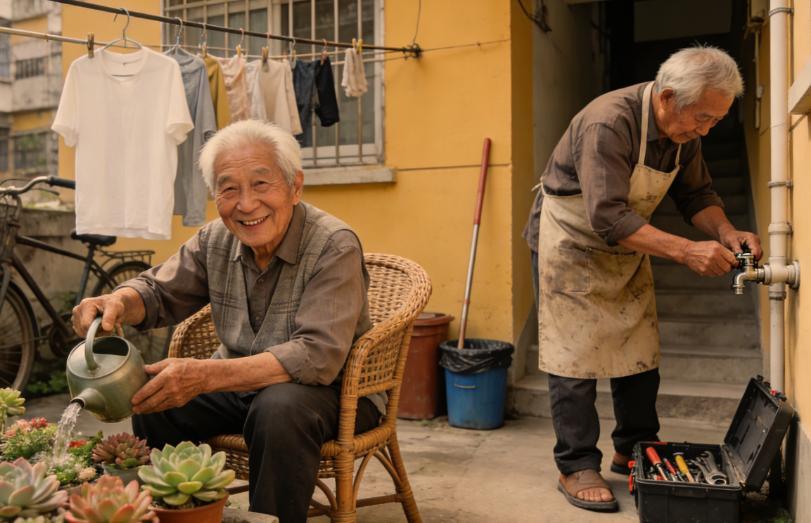 两位老太各有100万养老钱，不同选择，一年后境遇天差地别。
两个老太太，都存有1