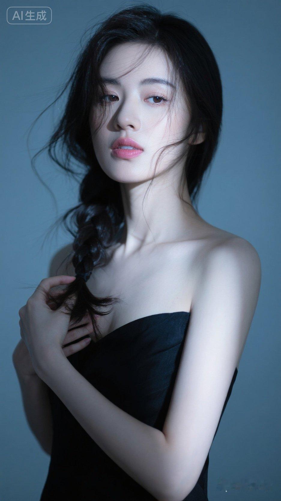 优雅黑裙，气质如兰，尽显女性魅力。