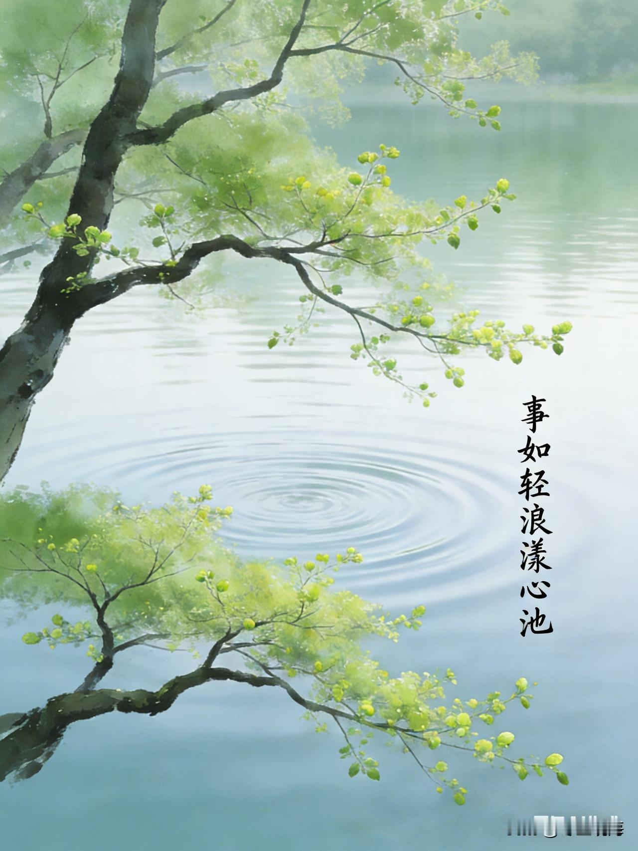 七绝//万事如意
万木逢春绿满枝，
事如轻浪漾心池。
如歌岁月长相忆，
意暖风清