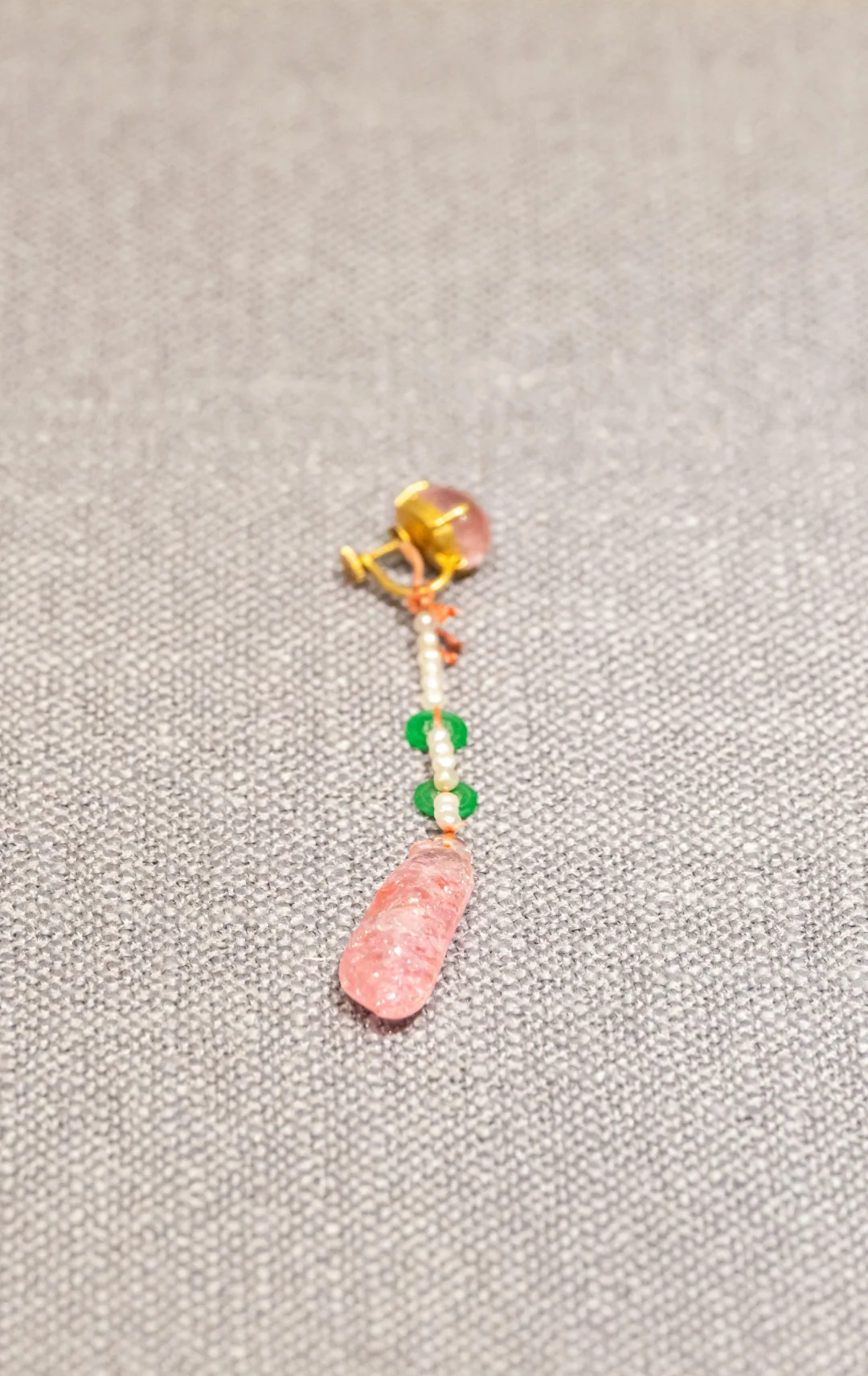 清代皇宫妃子的碧玺耳坠，美哭了