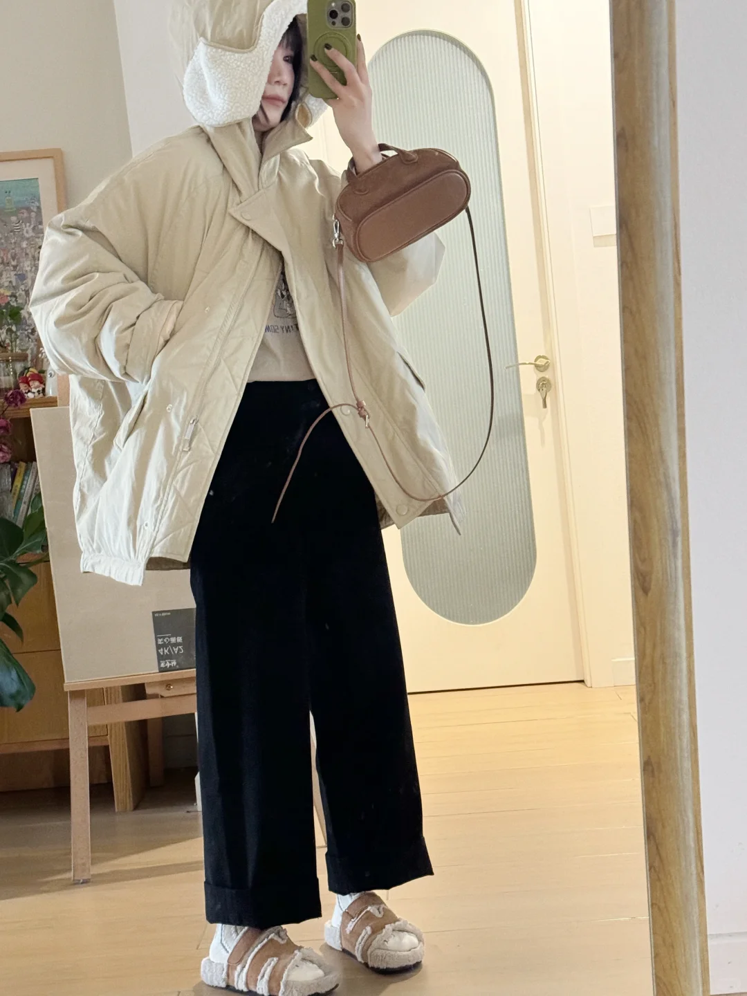 155小个子冬季一手长羽绒穿搭