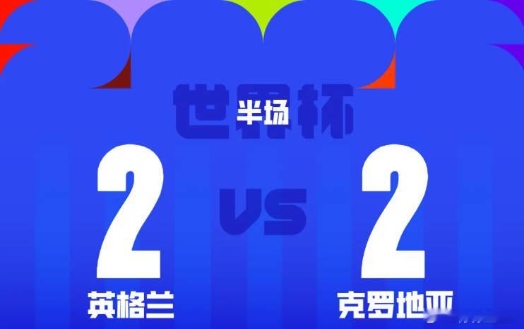 【半场-英格兰暂2-2克罗地亚 凯恩头顶脚踢双响巴图里纳破门】        北