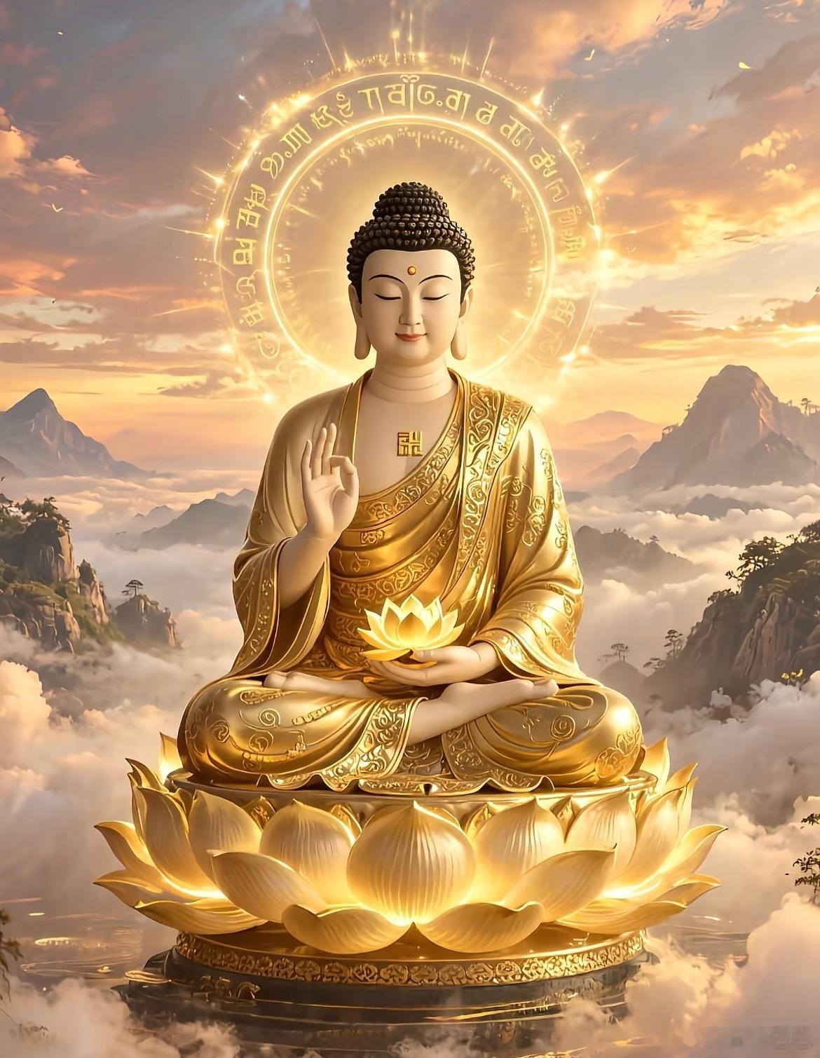 遇见佛祖便是缘分，虔诚礼拜，佛祖保佑；往后日子顺风顺水，所有烦恼尽数消散，福气好
