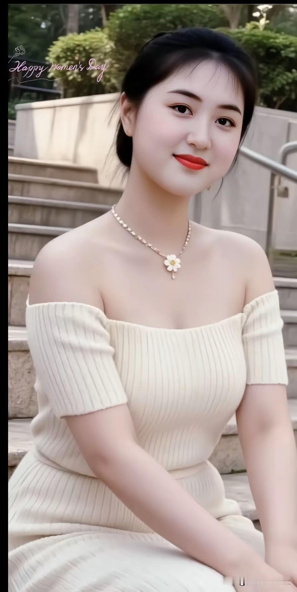 钗头凤·素颜倾城
 
凝清靥，舒柔袂，晚风闲倚层阶翠。
花枝颈，眉含静，一眸温软