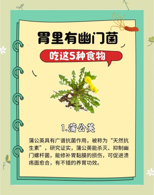 胃里有幽门螺杆菌，吃这五种食物！