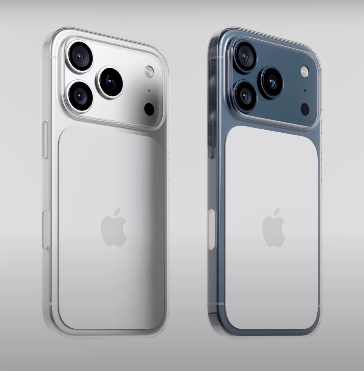 这可能真的是iPhone 17 Pro的苹果官方透明壳…双拼设计，背面带了一块白