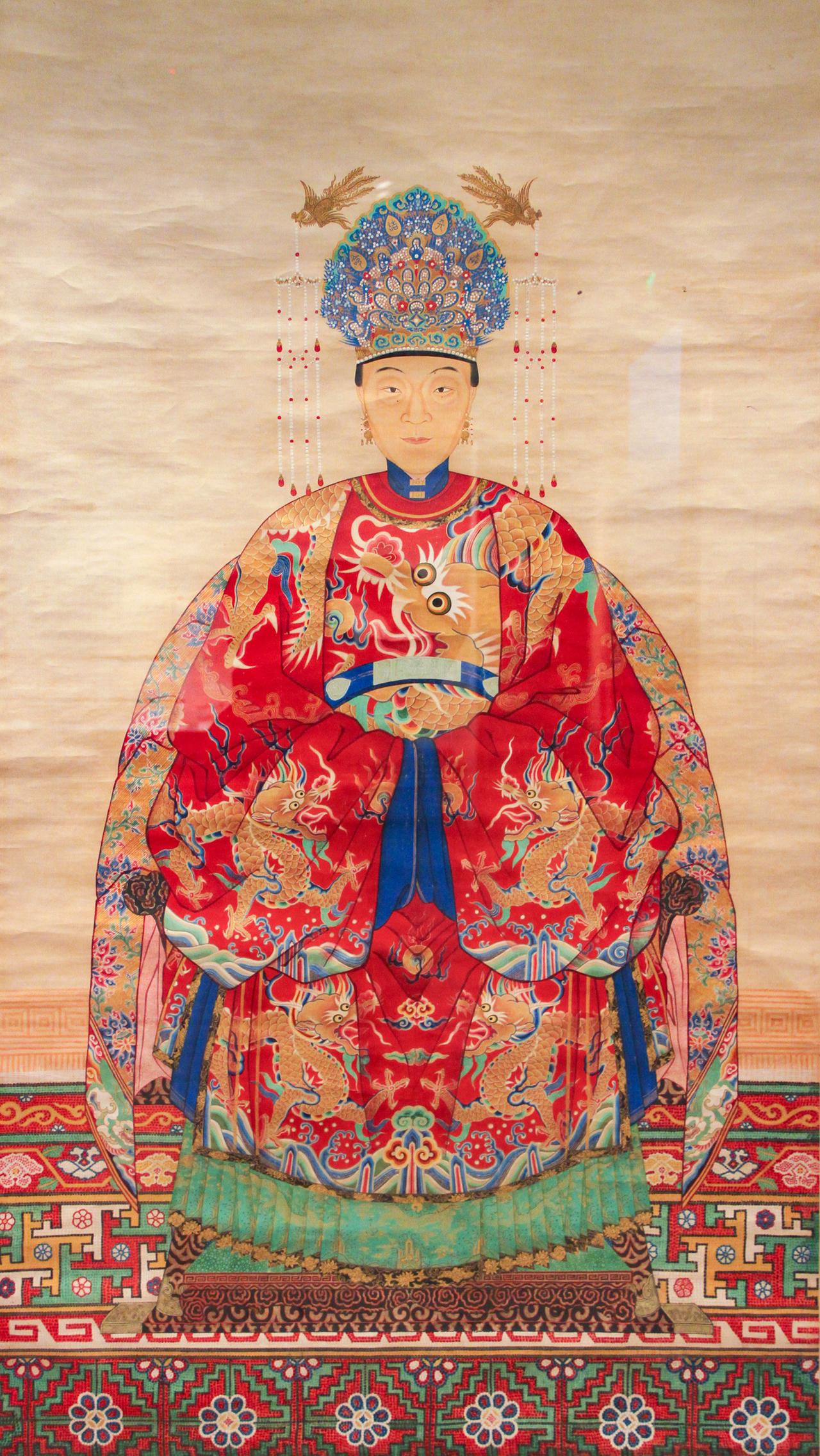 六十六代衍圣公夫人吕氏肖像（孔府旧藏）
一、画像历史背景
1. 人物与时代
这幅
