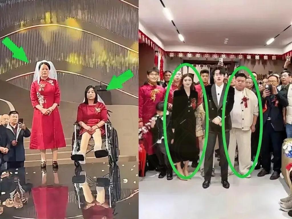 发现没有？
解清帅的婚礼不太“对劲”，

首先，不懂为什么丈母娘和婆婆都是戴着白