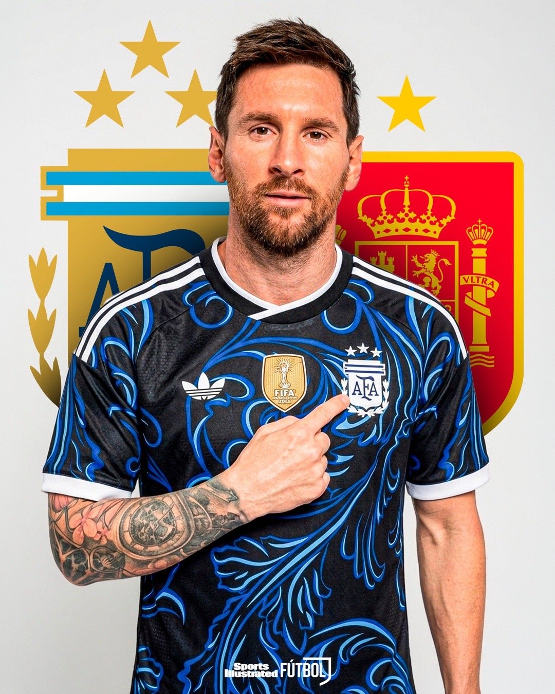 🇦🇷👕据报道阿根廷队将在欧美杯西班牙vs阿根廷 的比赛中首次亮相全新客场球