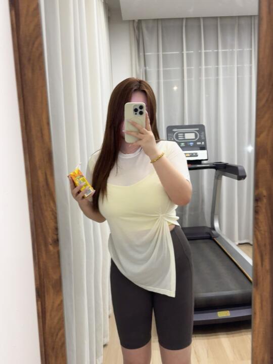 今天的健身房look💛～