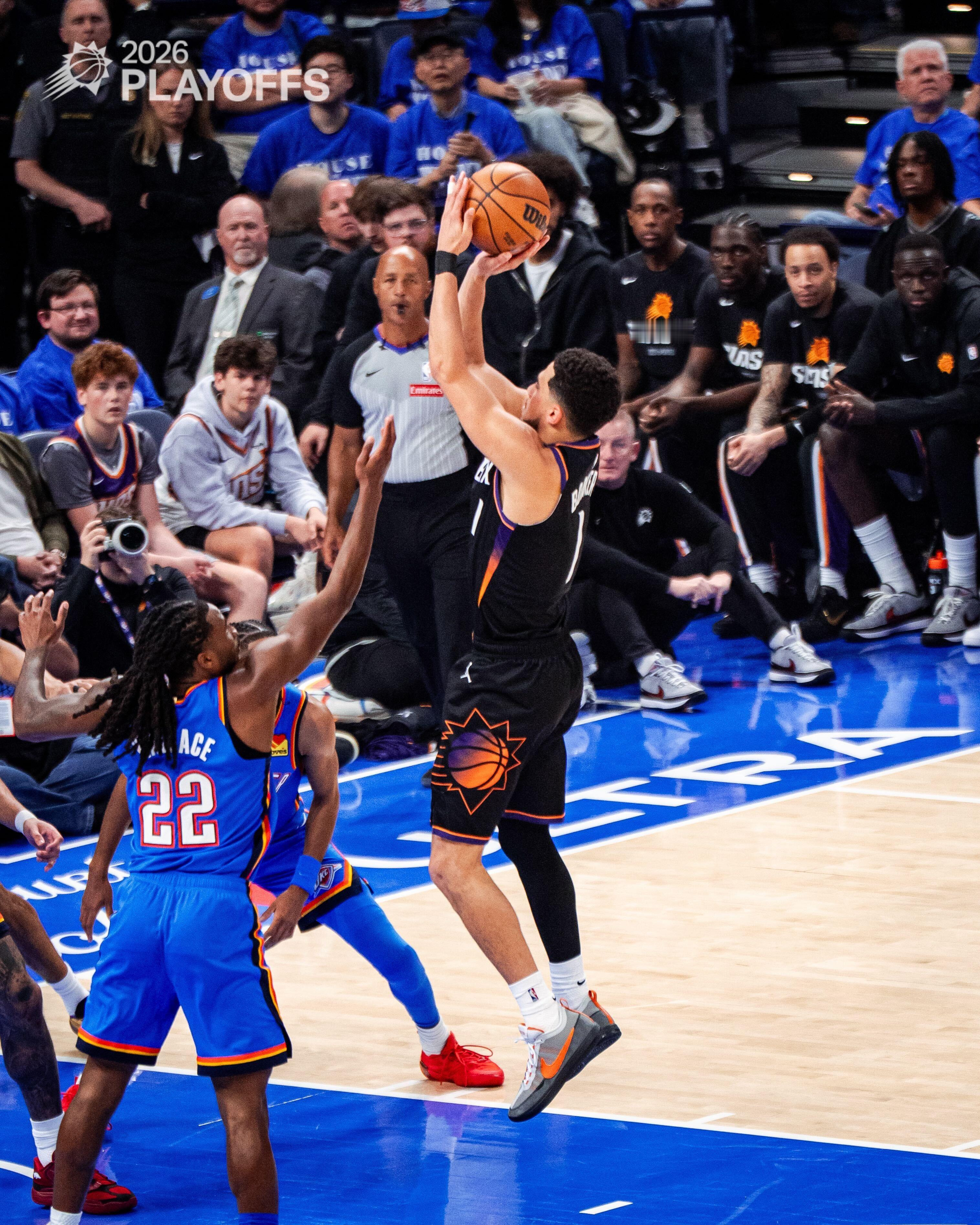 布克中距离稳稳命中，加油！菲尼克斯太阳 ｜太阳vs雷霆