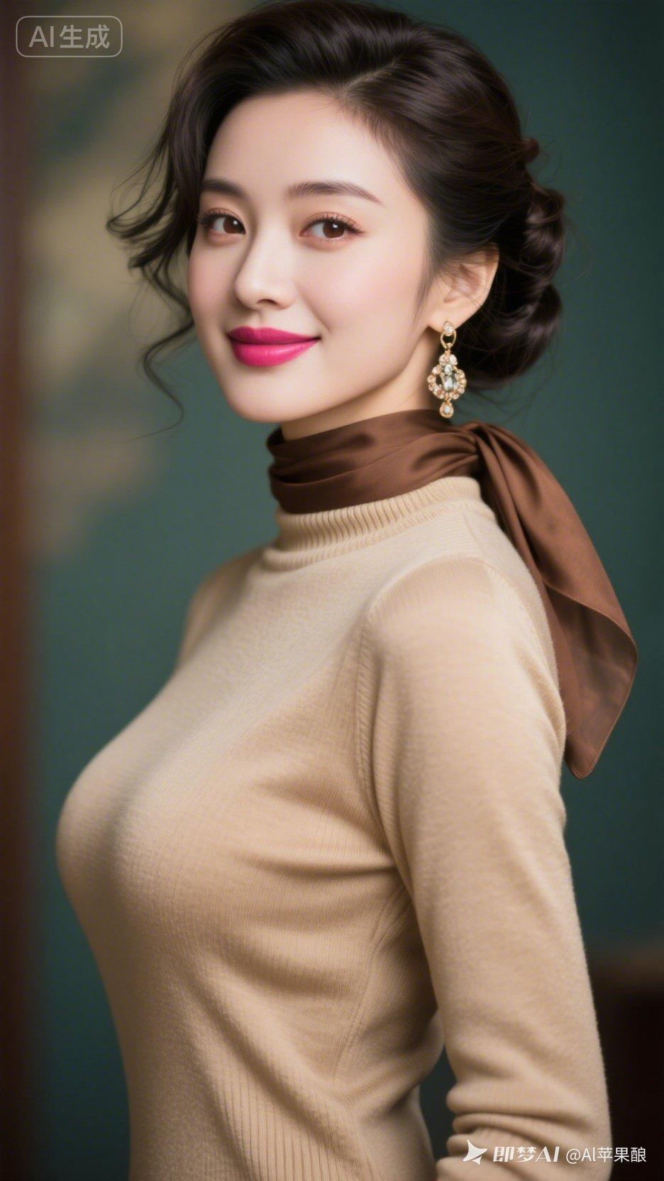 优雅气质，复古风穿搭，精致妆容，尽显女性魅力！