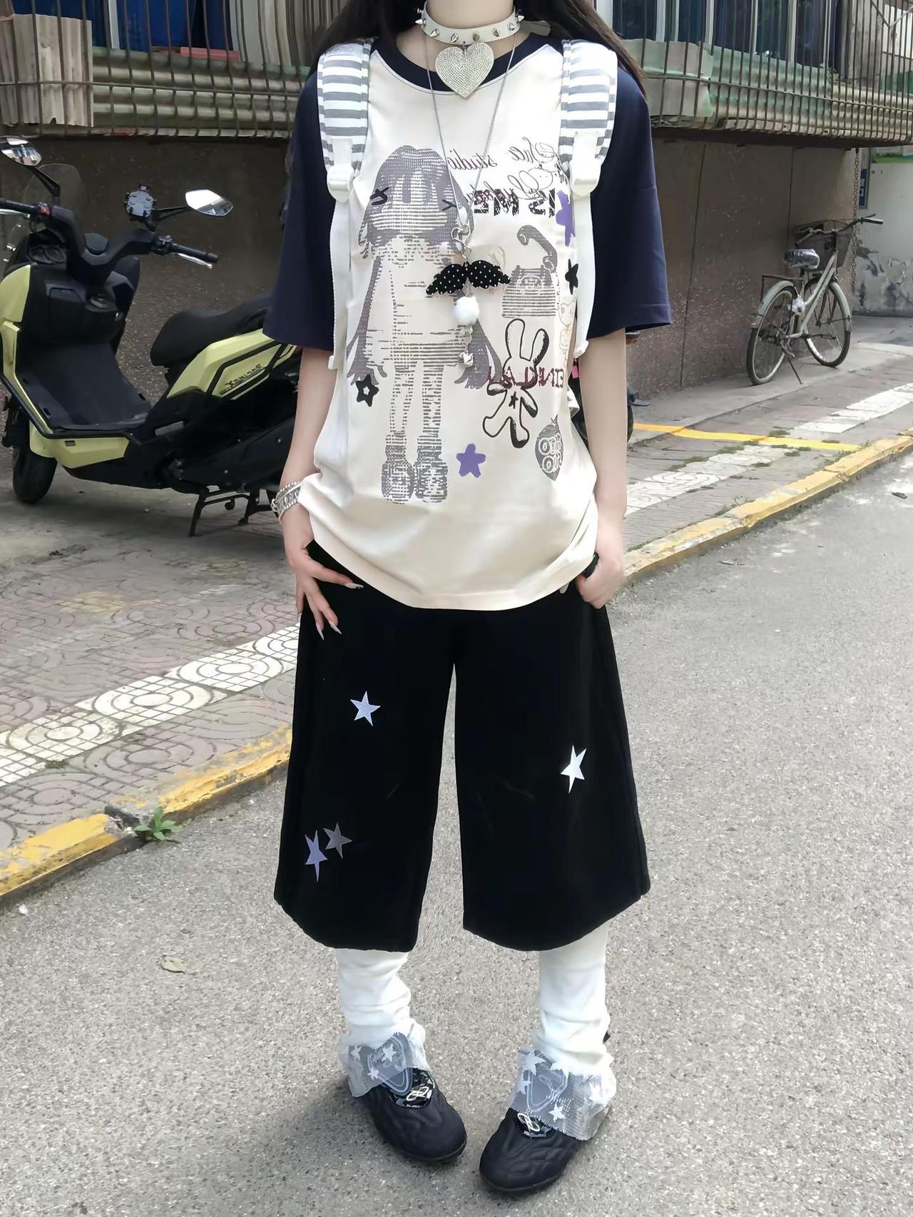 30r的轻亚短袖穿穿。古早感穿搭 中性风短袖
