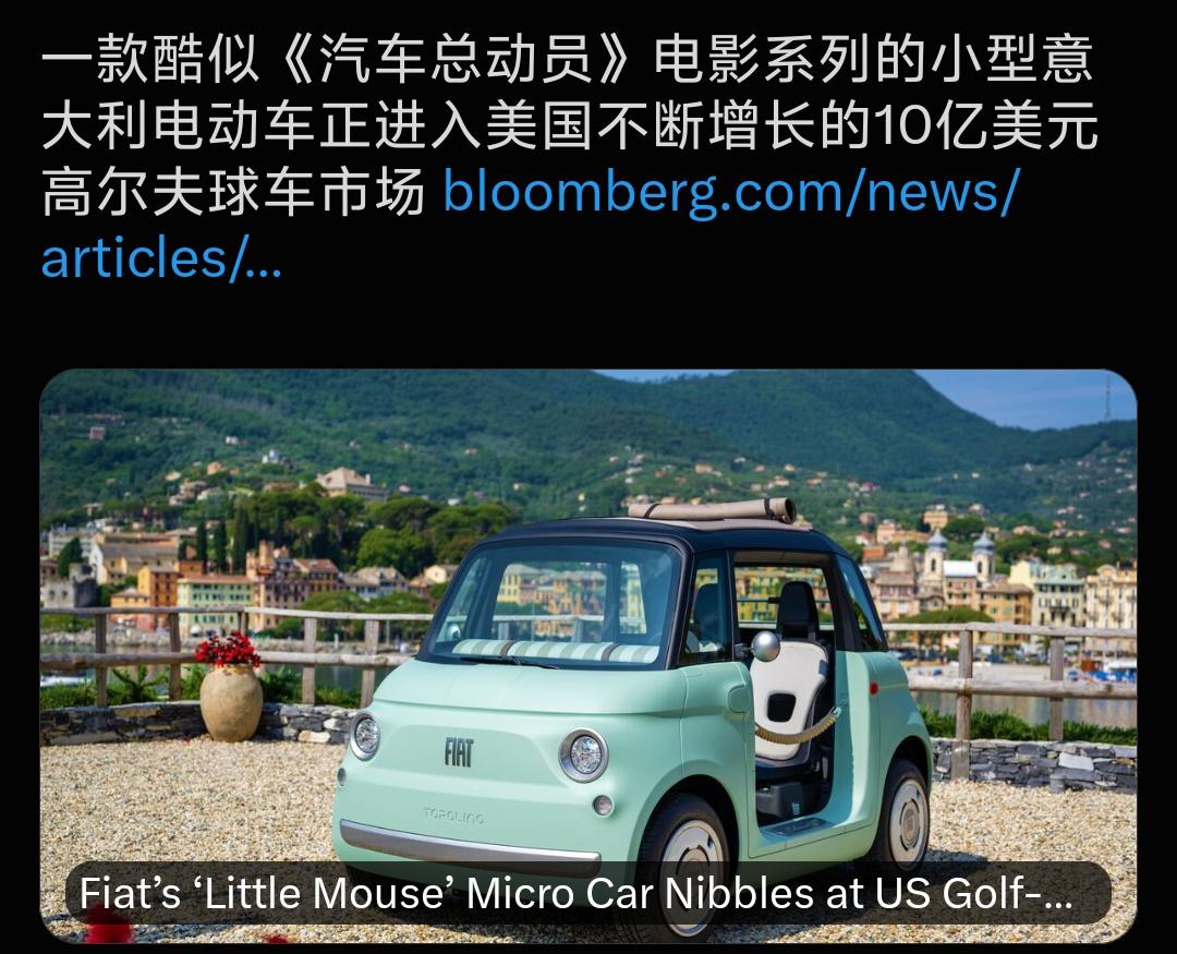 美国10亿高尔夫球车市场被盯上！国产车企还不冲？

意大利这款长得跟《汽车总动员