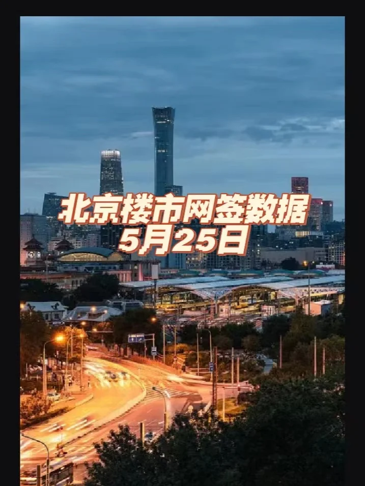 北京楼市二手房，5月25日成交数据,网签数据