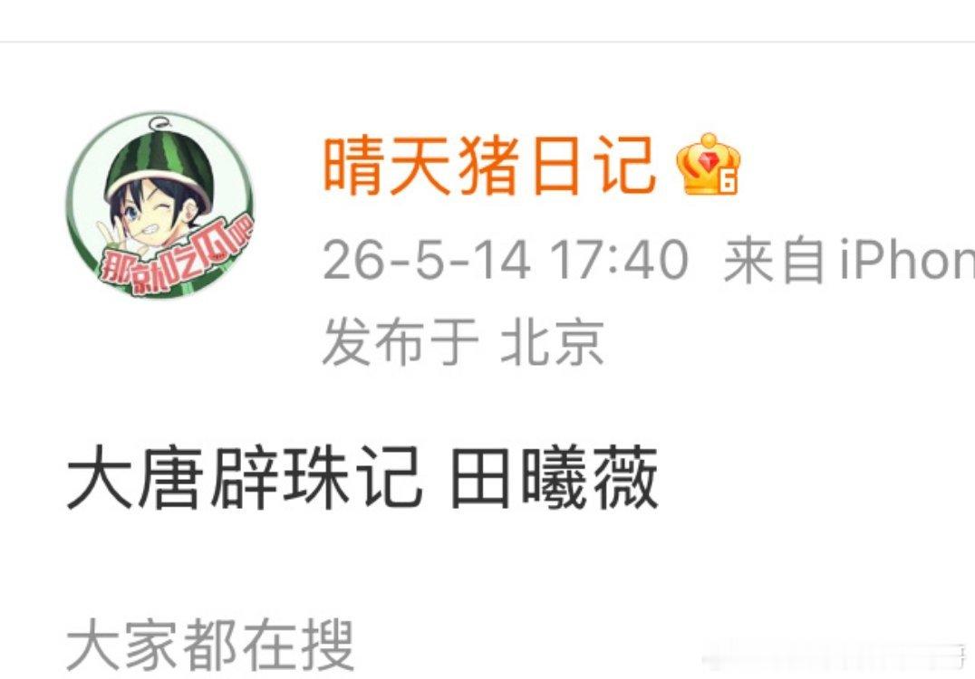 大唐辟珠记 田曦薇 ，小田的饼每个都香喷喷 