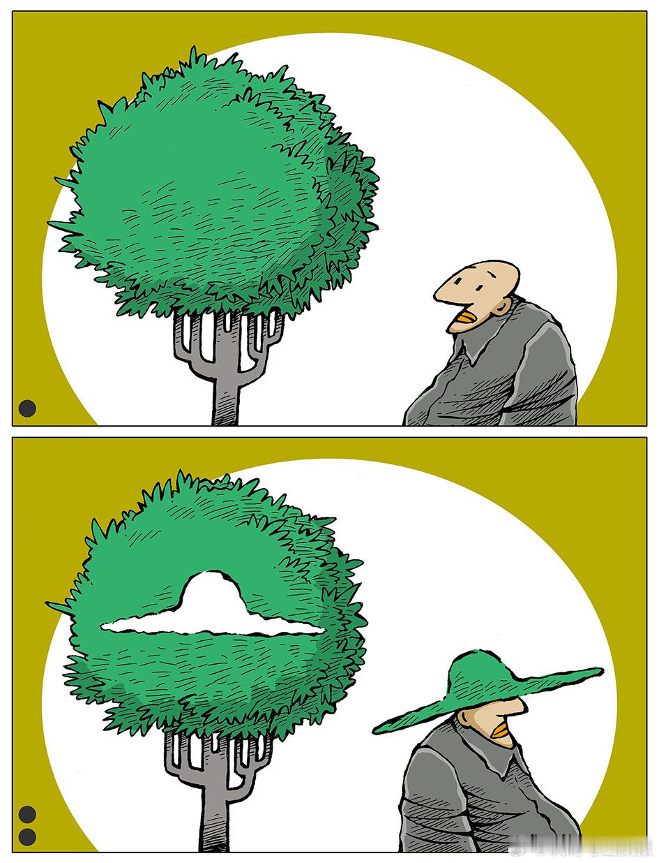 夏日炎炎，遮阳帽成了街头巷尾的时尚焦点。而在漫画中，也不乏头顶“风光”带来的欢乐