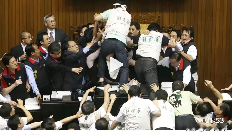 为了对抗“蓝百合”和相关议程，民进党在立法机构再次上演“全武行”，这样真的好吗？