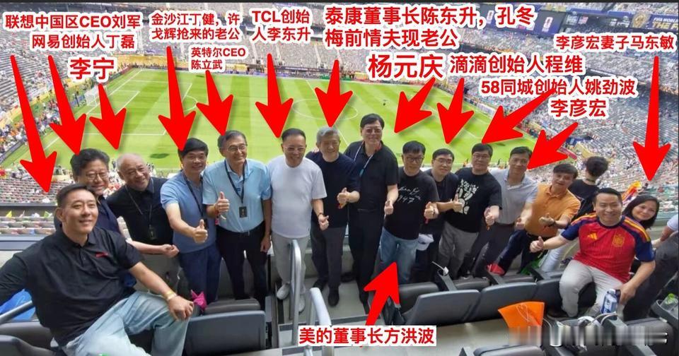 世界杯决赛现场，中国商界大佬合影，你认识几位？世界杯 我的世界杯记忆 2026世