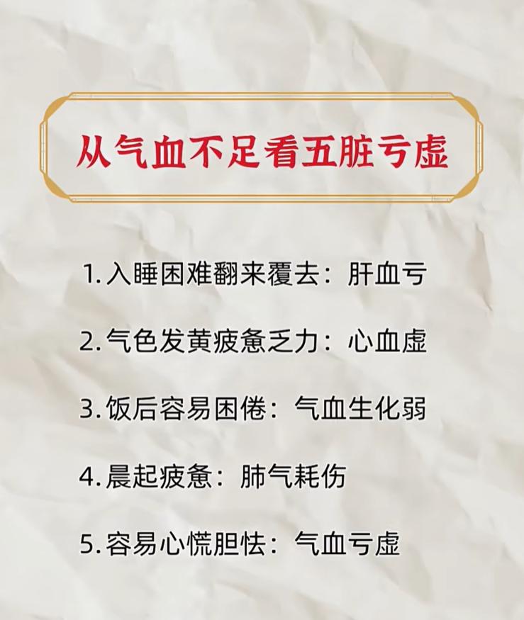 入睡难、易疲惫、心慌，可能是气血与脏腑发出的信号