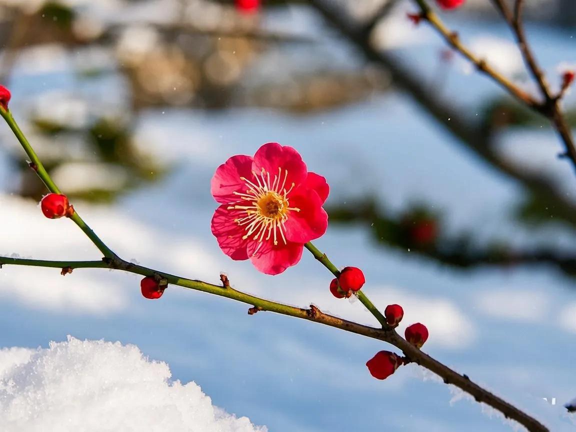 上联：红梅映雪开
下联:[火炬][火炬][火炬]