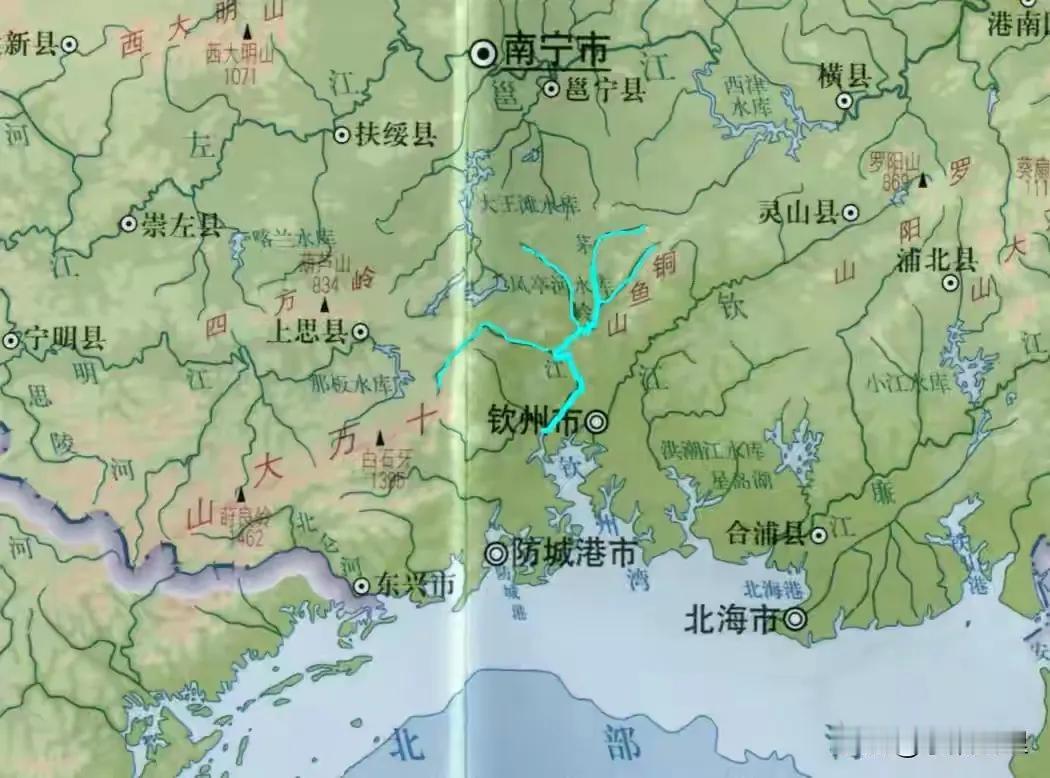 南宁和钦州这么多河道，除了平陆运河之外，是不是可以借此修建南钦运河呢？
目前正在