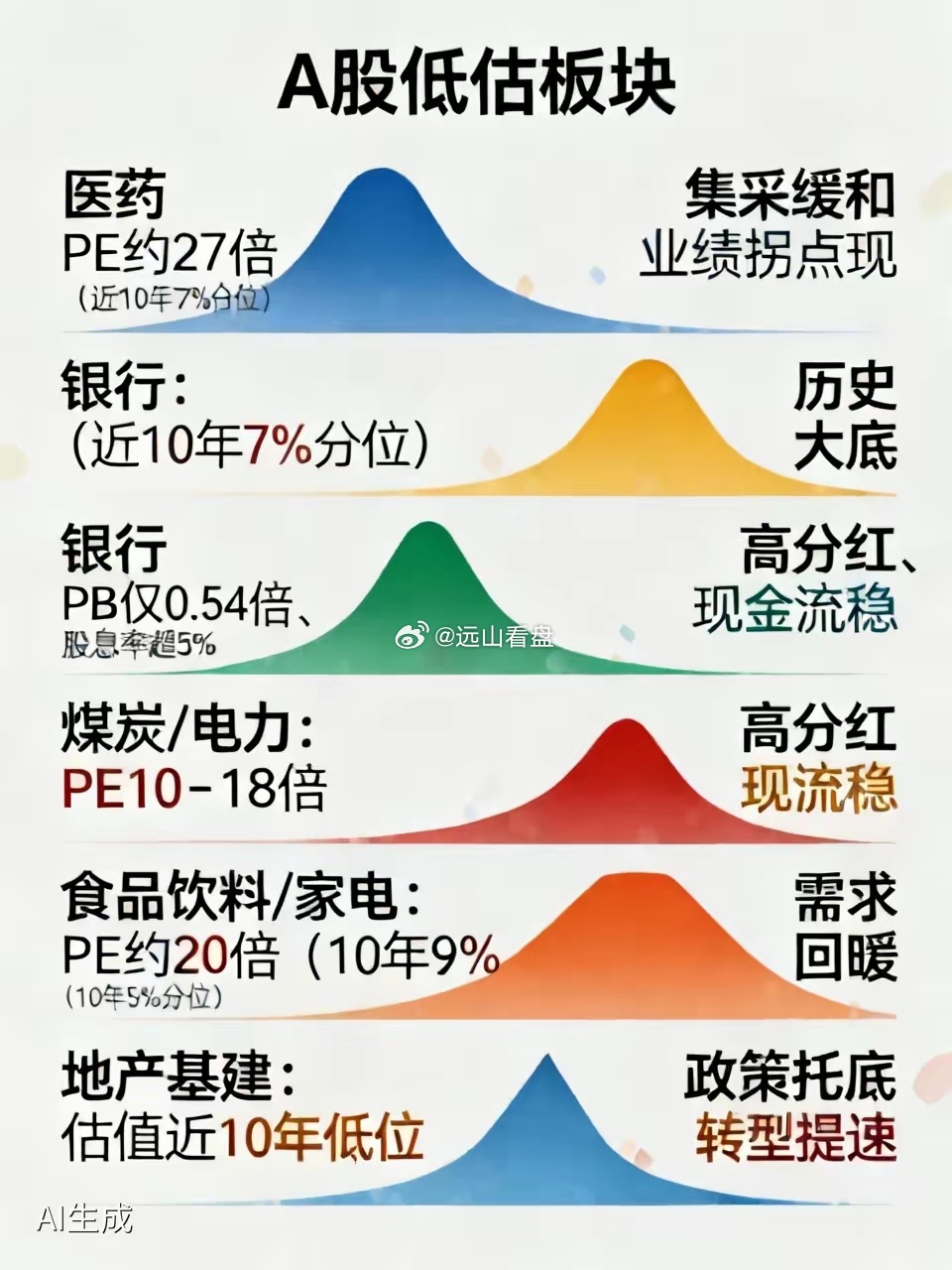 A股市场低估的板块有哪些当前A股低估板块集中在医药、银行、高股息能源、必选消费、