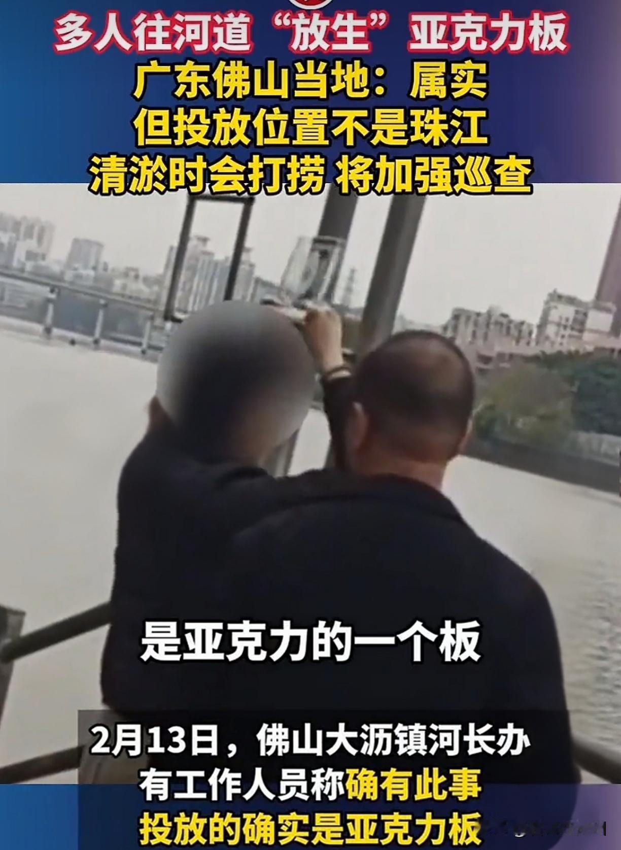 佛山河道惊现“放生”亚克力板？官方：再犯就移送公安！ 

真的要被佛山这群人的操