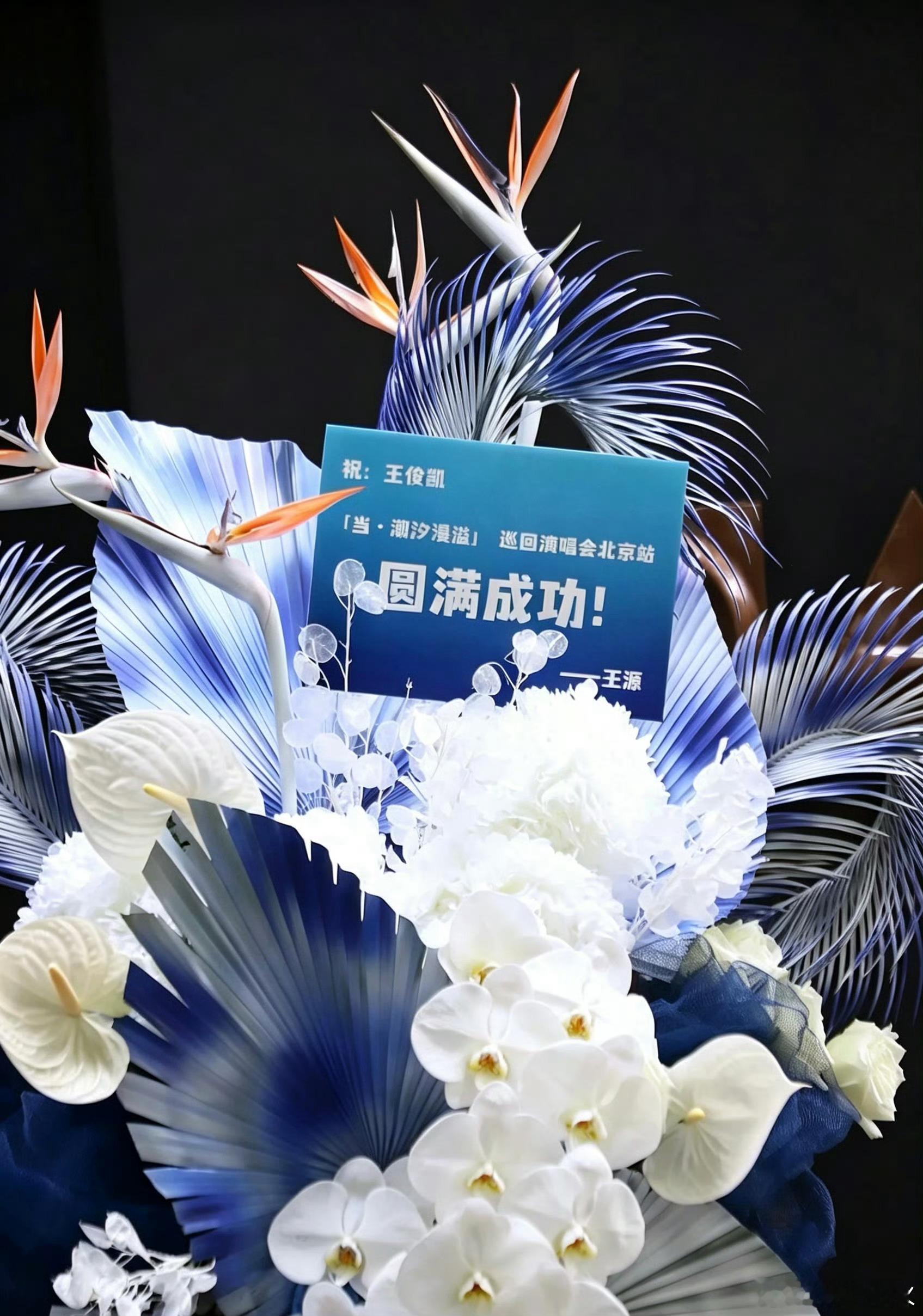 王源送给王俊凯演唱会的花篮 TFBOYS 王源与王俊凯这对“山城竹马”再次以花传