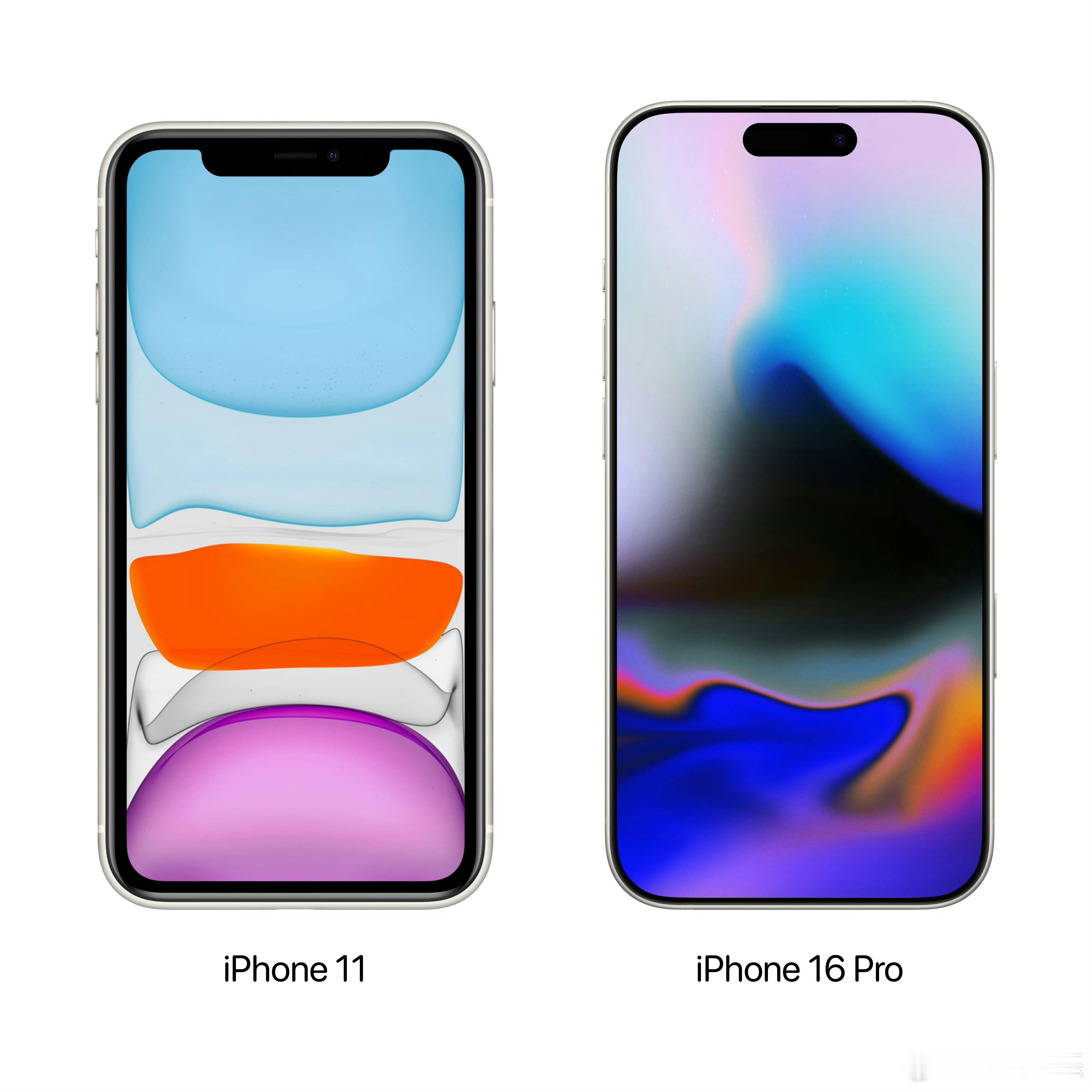 这么一比，iPhone11的边框是真宽，好别扭[允悲]但是，当时iPhone11
