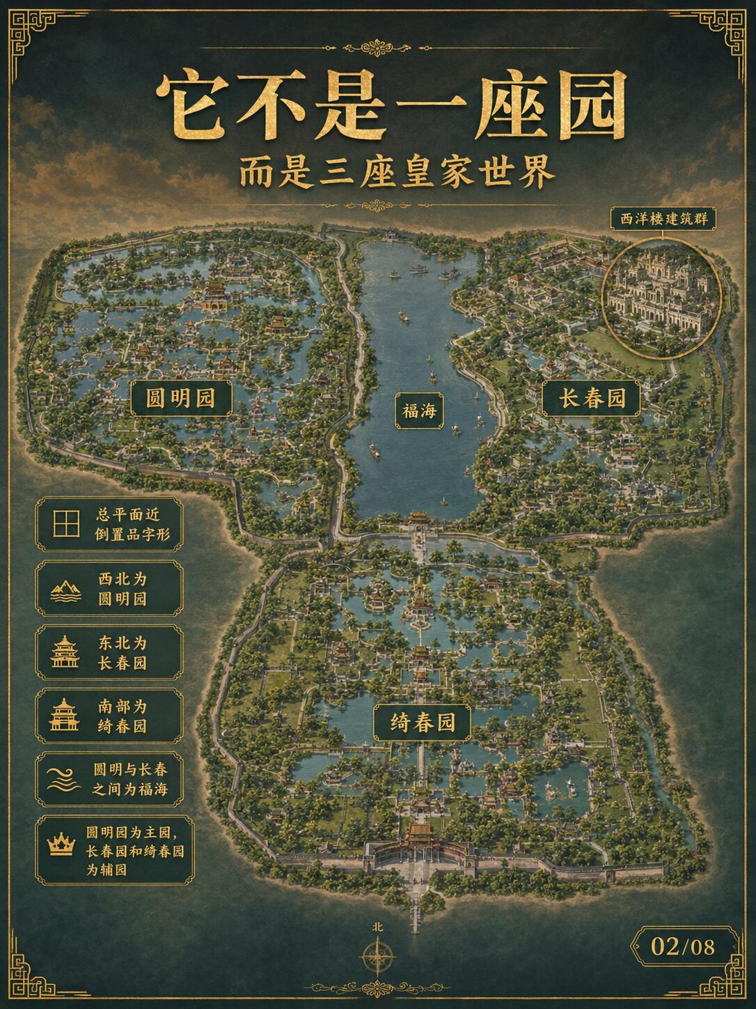 如果圆明园没有被毁，会有多震撼？圆明园不是一片废墟的名字。 它曾经是圆明、长春、