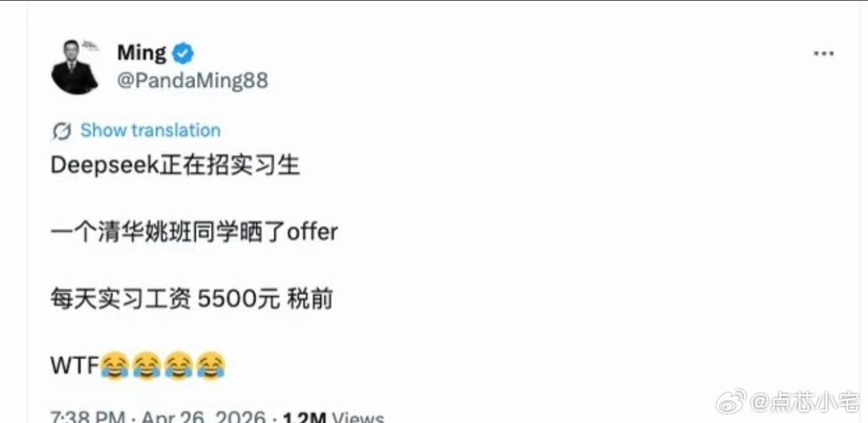 DeepSeek工资待遇太恐怖了  一天赚人家一个月的工资，而且这还仅仅是试用期