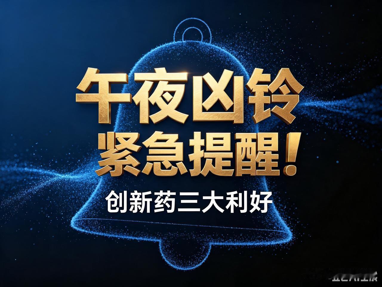 都睡了吗？
这条我必须现在发，
今天收盘后，创新药三大利好来袭！

第一，国家层