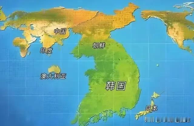 今天我弱弱地问HAN国朋友（×××十字），这是世界地图吗？
HAN国朋友冲我怪怪