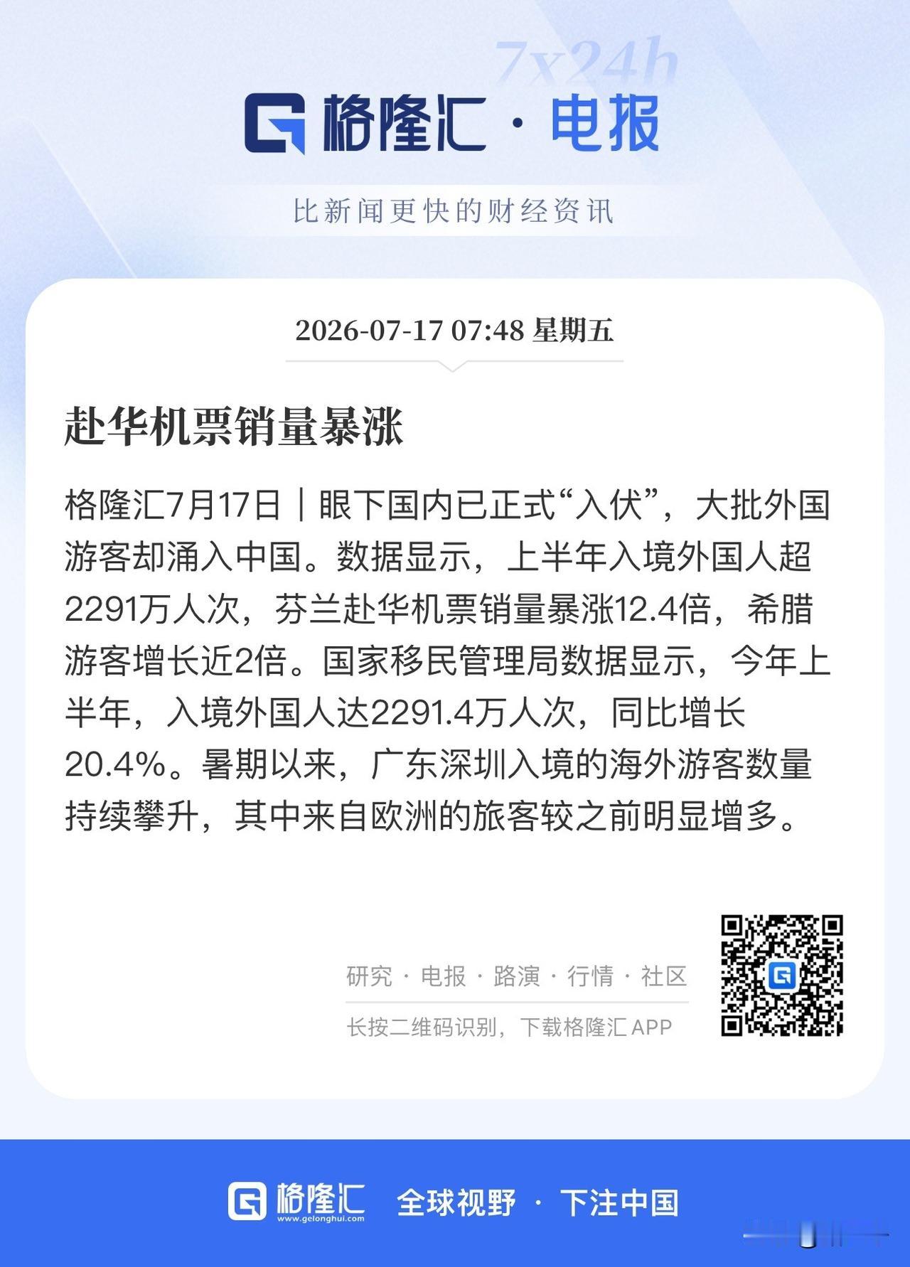 A股盘前不得不重视的三大消息：
1.海外游客赴华机票销量暴涨，一个是旅游股行情，