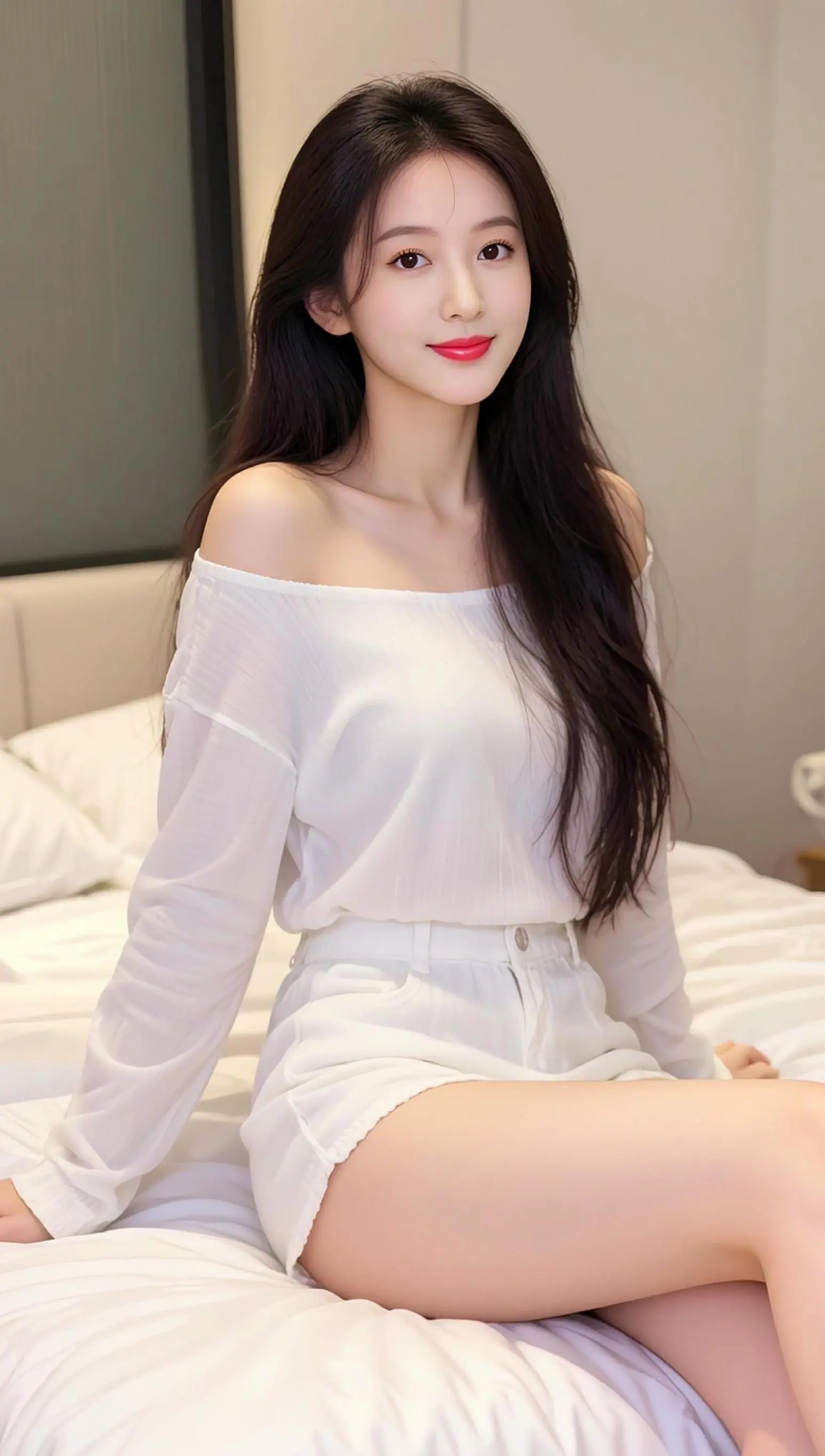 AI露肩居家照 ai创作