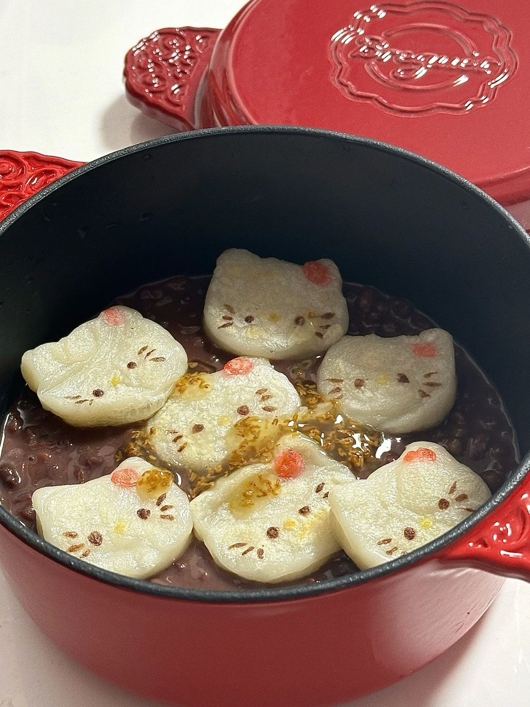 Hello Kitty烤年糕红豆汤