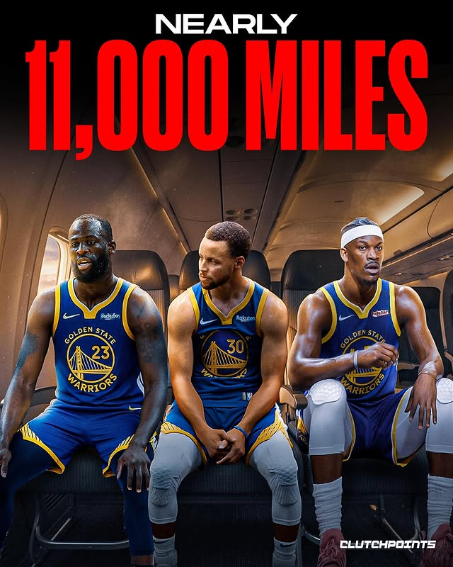 赛季才开始不到一个月勇士就已经在客场累计行驶了近 11,000 英里 