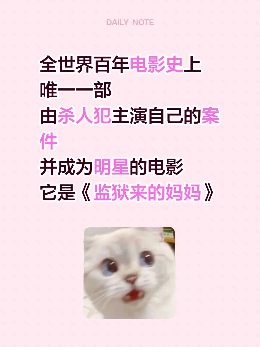 全世界百年电影史上 唯一一部 由杀人犯主演自己的案件 并成为明星的电影...
