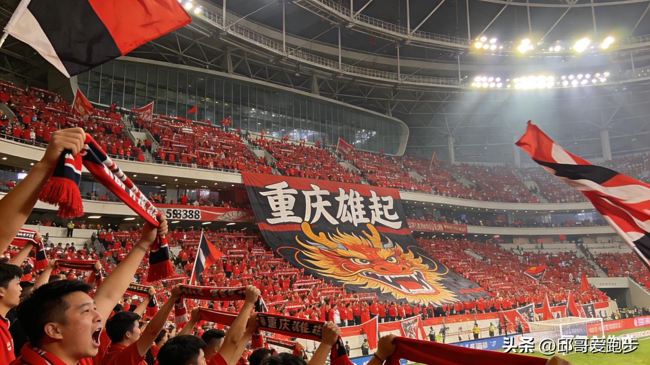 昨晚重庆龙兴足球场的主场氛围，绝对是中超天花板级别，甚至可以对标欧洲魔鬼主场！