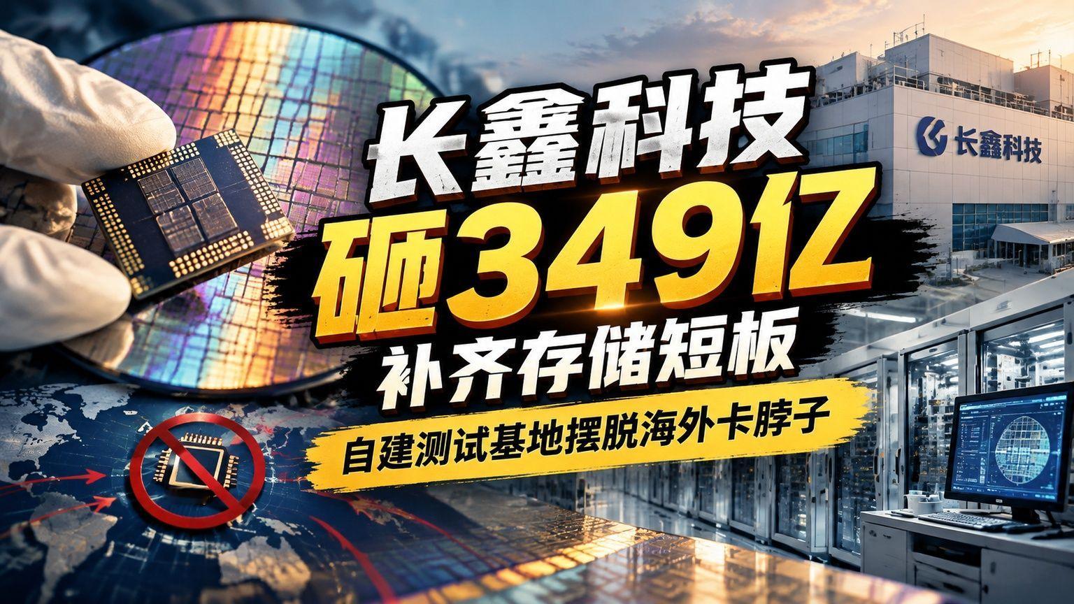 长鑫科技砸349亿补齐存储短板，自建测试基地摆脱海外卡脖子
