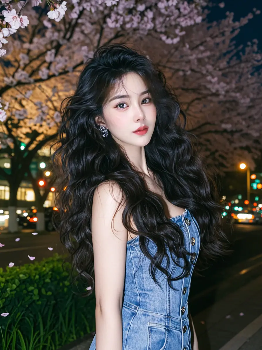 AI夜樱美女
