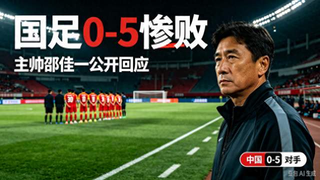 国足0‑5惨败，主帅邵佳一公开回应，球迷难以接受现实