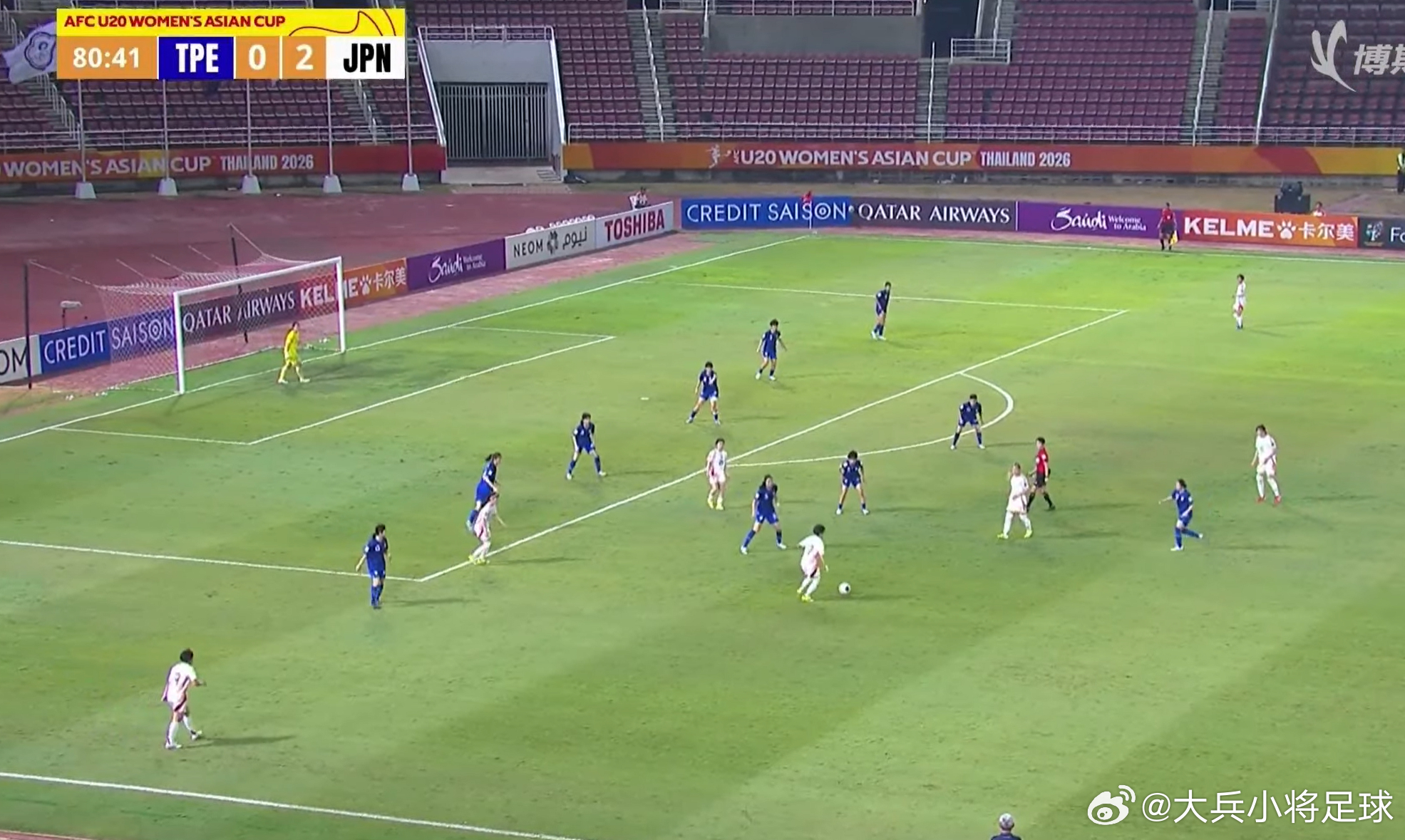 u20日本女子代表 对手是标准6-3-1，好难啊，从小就要锻炼破解这种阵型的方法